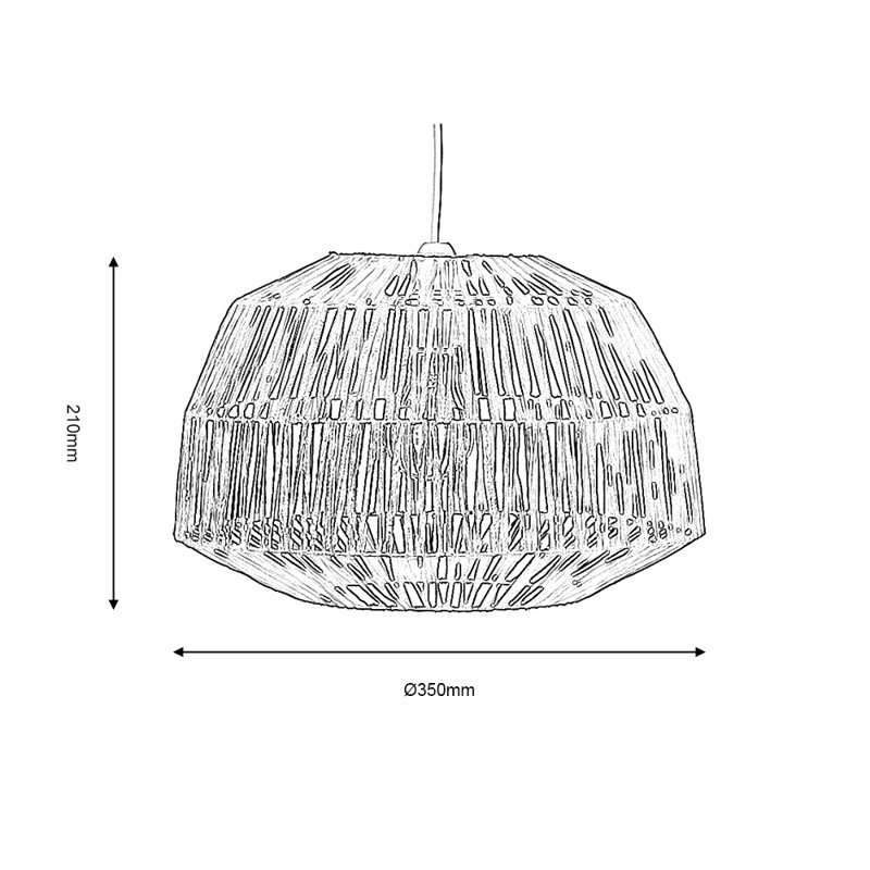 21cm H Novelty Pendant Shade ( Screw On ), Copper