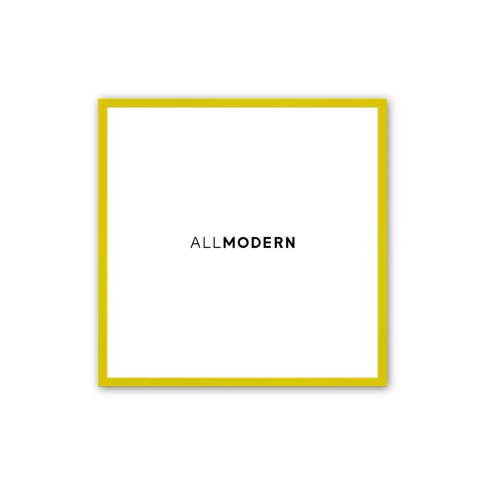 Benny Solid Wood Picture Frame, 12" x 12", Yellow, No Mat