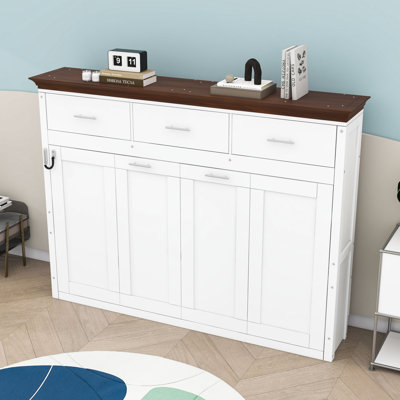 Lit escamotable simple avec 3 tiroirs