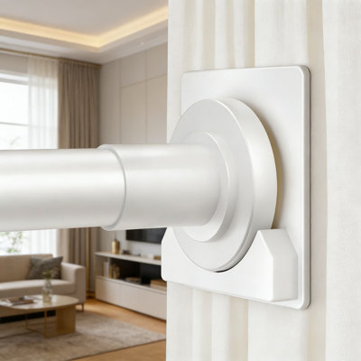 Tringle à rideau de douche à tension réglable en acier inoxydable, sans installation de perçage, 1 pouce de diamètre, peut supporter jusqu'à 30 lb, pour la salle de bain, le placard et les besoins de suspension