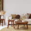 Ensemble de 3 tables basses et tables d'appoint gigognes Boho avec finition en bois naturel pour le salon, la chambre à coucher et le bureau personnel
