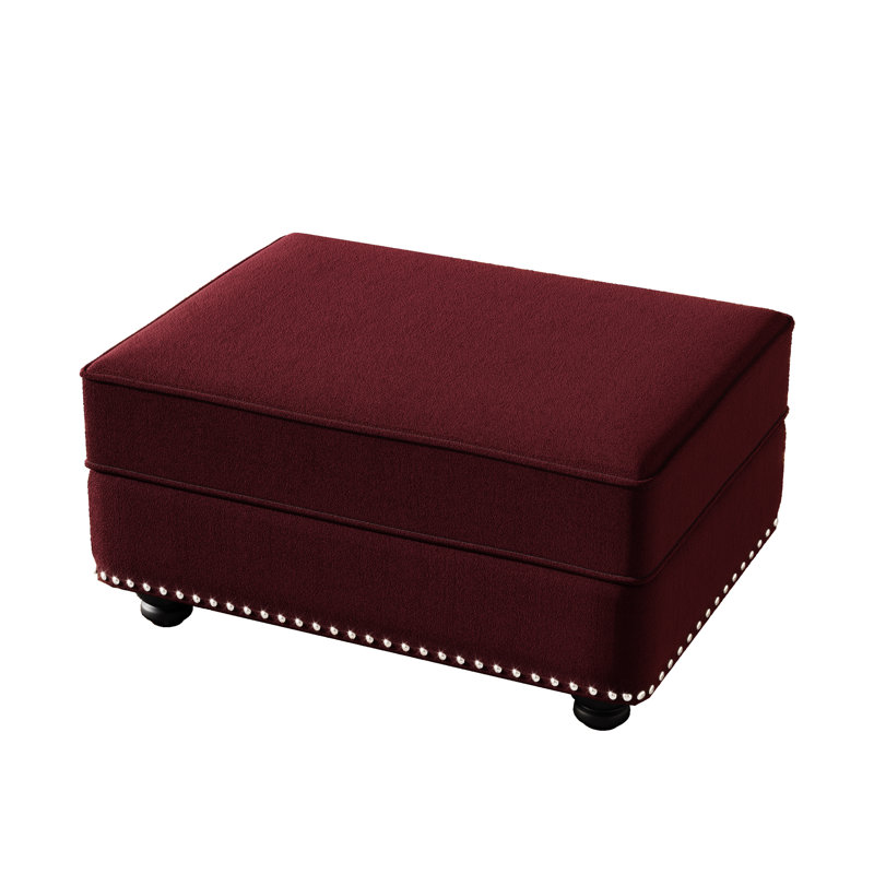 Velours bourgogne multifonctionnel, profondeur de 31,5 po, largeur de 23,6 po, hauteur de 16,5 po, idéal pour les salons, combiner avec une structure à 2 places en bois massif, une éponge haute densité confortable et du velours à 3 peaux, facile