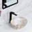Davivy 13.2" White/Brown Bathroom Sink