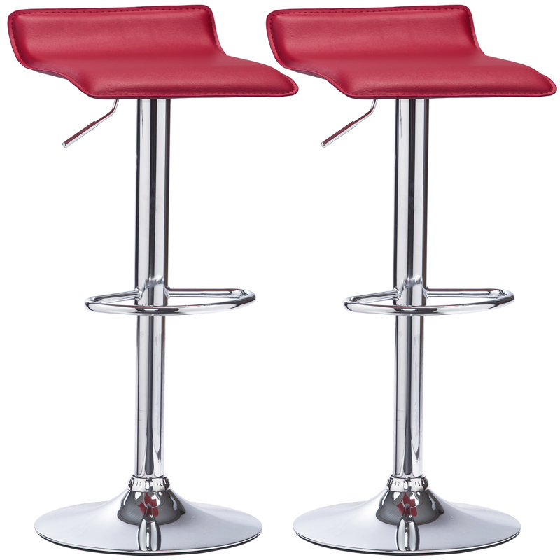 Abeni Height Adjustable Swivel Bar Stool, Bordeaux