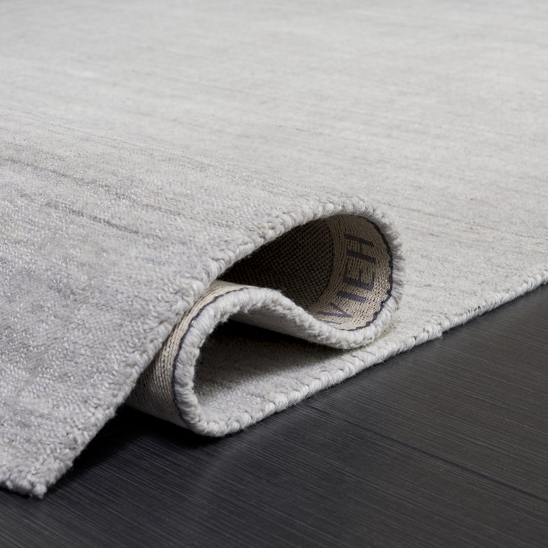 Messier Striped Hand-Woven Flatweave Beige Area Rug, Rectangle 8' x 10'