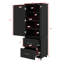 Armoire de rangement de salle de bain de 61,4 pouces de hauteur autoportante avec deux tablettes réglables-696405506