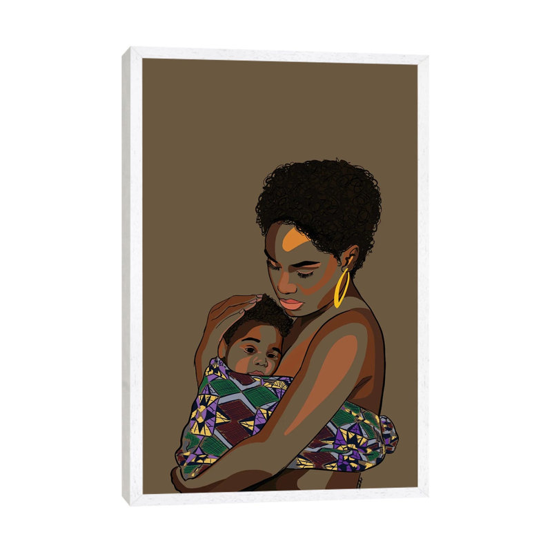 Wrapped Up In Love by NoelleRx - Print on Canvas, 66.04 cm H x 45.72 cm W, White Framed