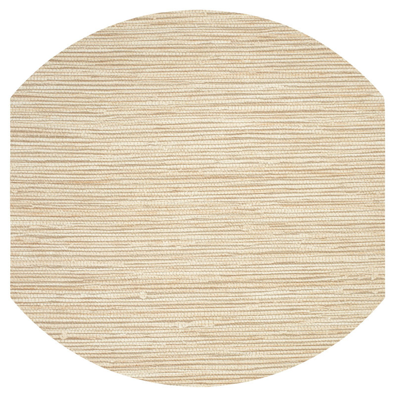 Grasscloth 100% Pthalate-free Vinyl Elliptic Placemats, Latte