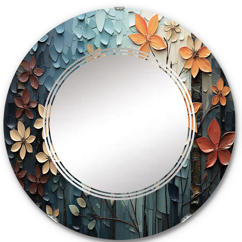 Dockland - Miroir mural moderne rond, 24 po x 24 po