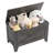 2 Pack Gray Wooden Storage Bench with Lid – Multi-Functional Shoe Bench, Blanket Chest & Toy Box for Entryway, Bedroom, or Living Room-684867471-727699206