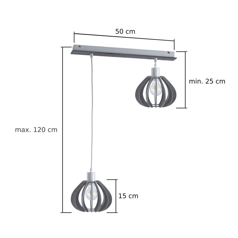 Parma 2 - Light Kitchen Island Pendant, Grey