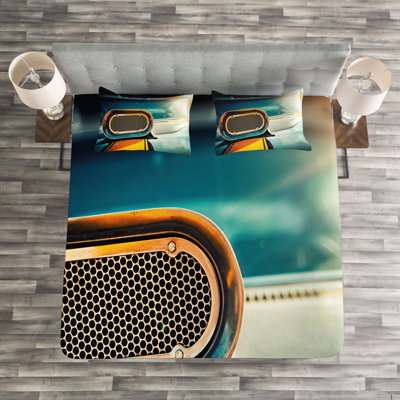 Automobile Bedspread Set with Shams