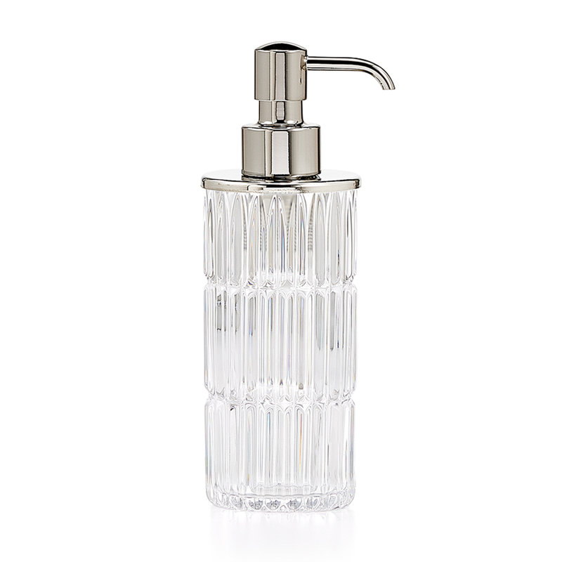 Distributeur de savon Prisma, Transparent / nickel poli