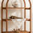 Versatile Display Rack,5-Tier Bookshelf,Compact Arched Bookcase