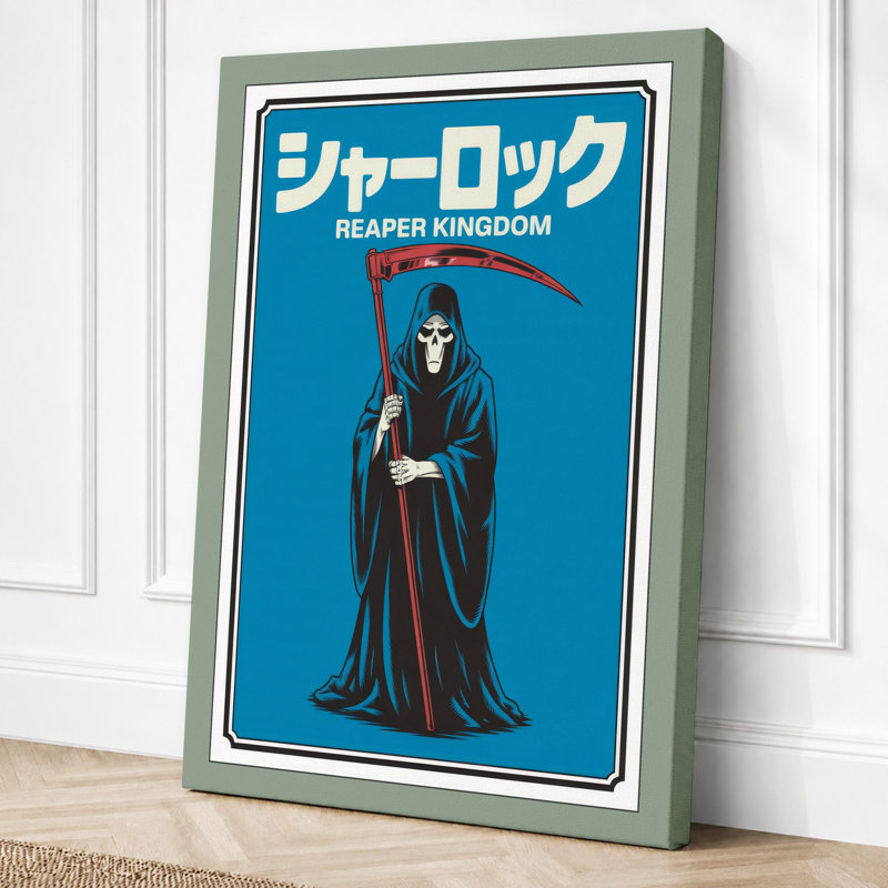 Reaper Kingdom Graphic - Wrapped Canvas, 36x24 - 91.4 x 61.0 cm, Sage Border