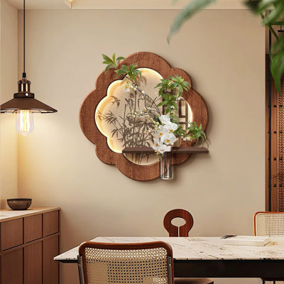 Brun, blanc forme libre grès art mural