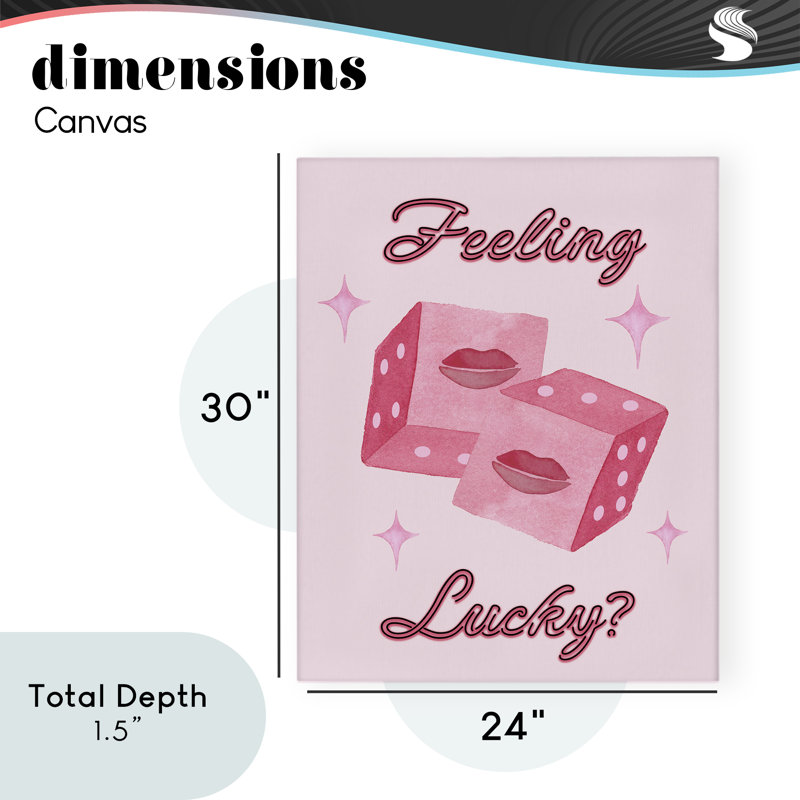 Vous avez de la chance? Dice Canvas, design par Nina Jacobs, H 30 po x l 24 po