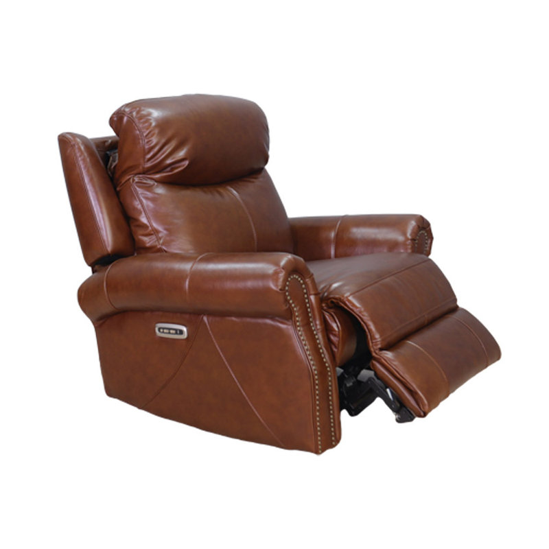 Fauteuil inclinable électrique en cuir fleur Diahann