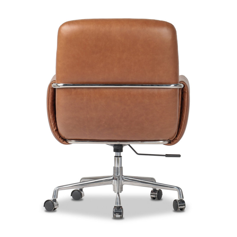 Sherman Leather Swivel Task Chair, Sonoma Chestnut