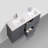 Leffler 84" Wall-Mounted Double Bathroom Vanity Set-31246675