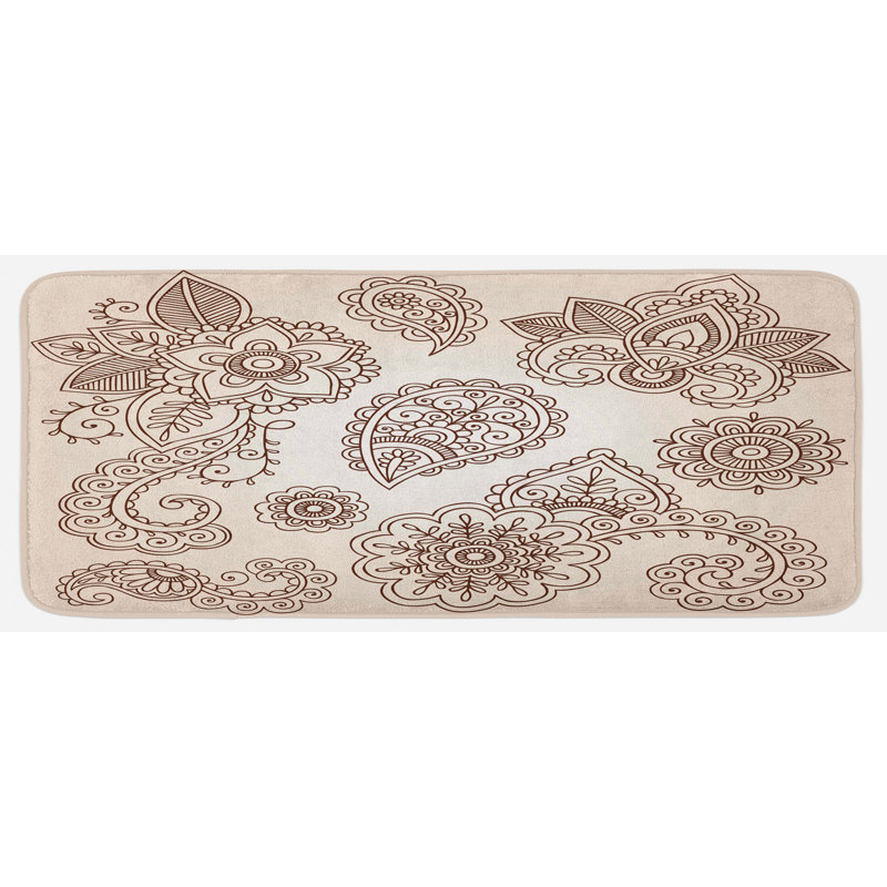 Traditional Solid Color Synthetic Kitchen Mat