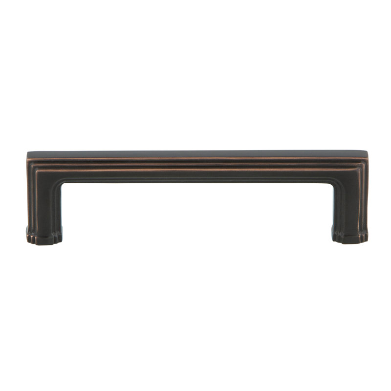 Carré 4" Center to Center Bar Pull, Timeless Bronze