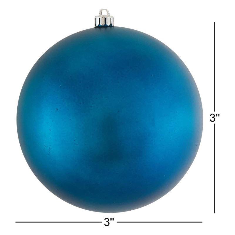 Décoration de boule décorative des Fêtes, 3", Bleu mer mat