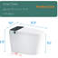 Toilette blanche moderne avec siège de bidet - ouverture / fermeture automatique, capteur de pied, température réglable, lavage hygiénique pour les femmes,