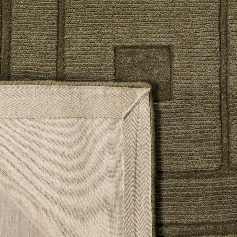 Tapis géométrique en laine tissé à la main Raulston, Rectangle 6 pi x 9 pi