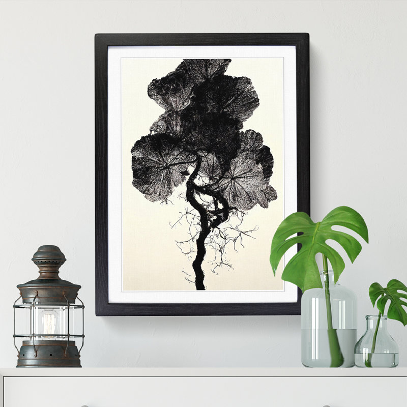Pear Tree Shadow Vol.3 1 Piece Single Picture Frame Wall Art, 64cm H x 46cm W x 2cm D, Oak