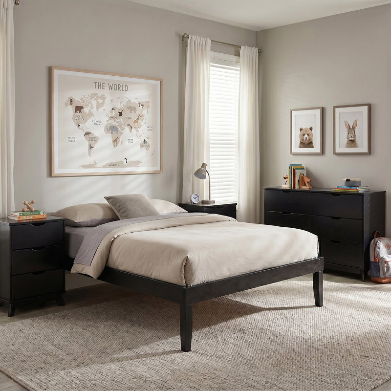 Marialana 4 Piece Bedroom Set, Black, Full / Double