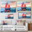 Coucher de soleil sur un bateau à voile IV - Bateau, art mural-1222105898-1222105915