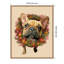 «French Bulldog Cranberry Wreath» par Fab Funky, impression sur toile encadrée