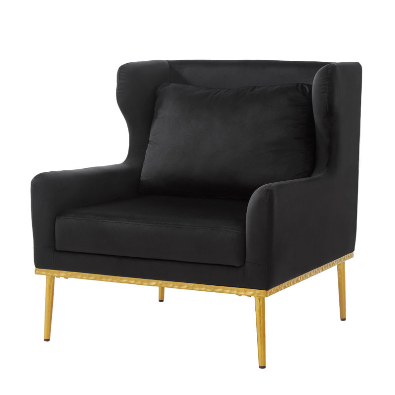 Fauteuil d'appoint moderne en velours, structure en fer robuste, pour le salon et la chambre à coucher