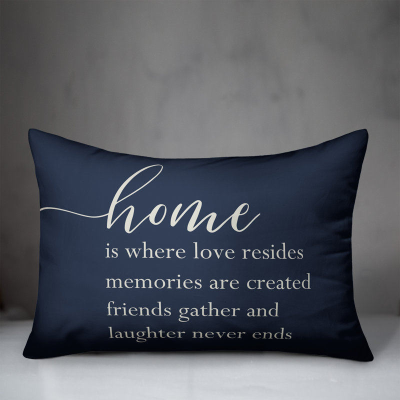 Outdoor Reversible Throw Pillow, Blue