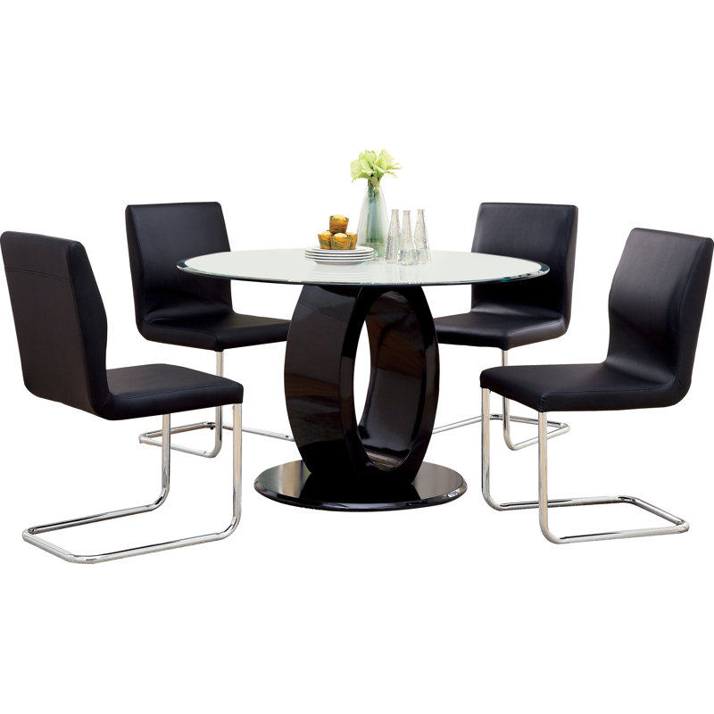 Ensemble repas pour 4 personnes Balwinder, Noir