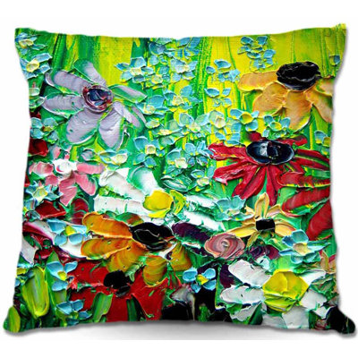 Floral Reversible Throw Pillow