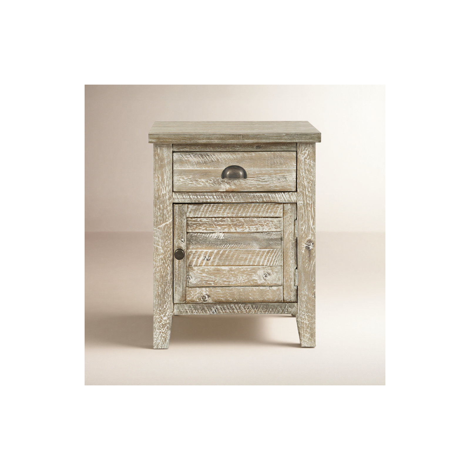 Castile 1 - Drawer Nightstand, Washed Gray