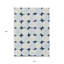 Tapis extérieur lavable abstrait bleu marine, gris et ivoire 10 pi x 14 pi