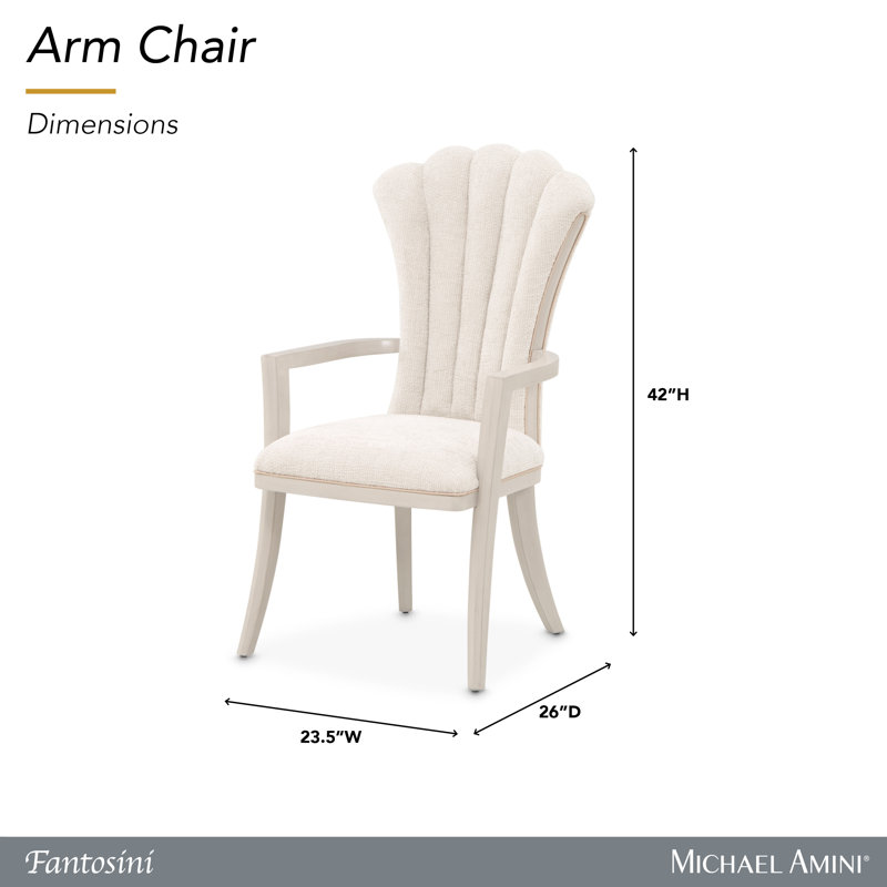 Fantosini Dining Arm Chair - Silver Mist