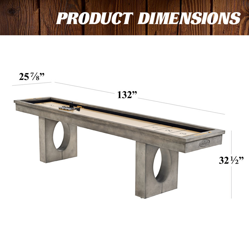 Barrington Billiards 11 Ft Aurora Outdoor Shuffleboard Table With All-weather Playfield And 8-puck Set