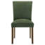 Chaise d'appoint de salle à manger rembourrée verte (ensemble de 2)-1098475686