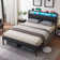 Haja Bed Frame with 2-Tier Storage Headboard & LED Light