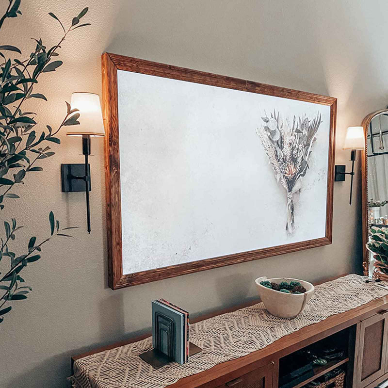 Metal Wall Sconce with Linen Shade