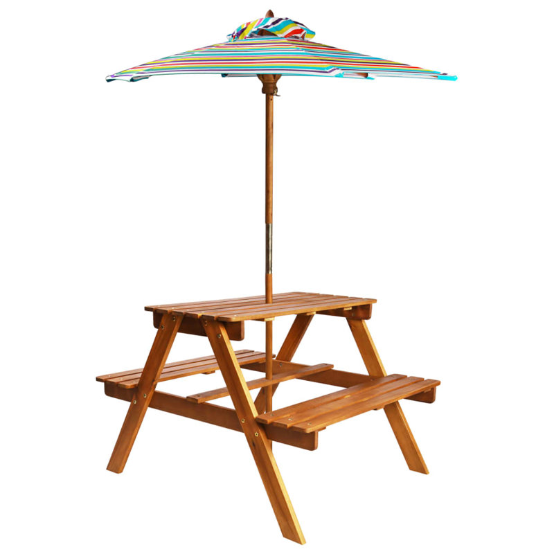 Boston Kids Solid Wood Rectangular Outdoor Table Or Chair and Chair Set