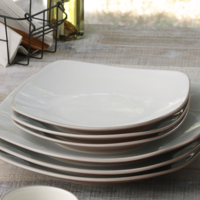 Noritake Colorwave Square Dinner Plates, 10-3/4", Clay