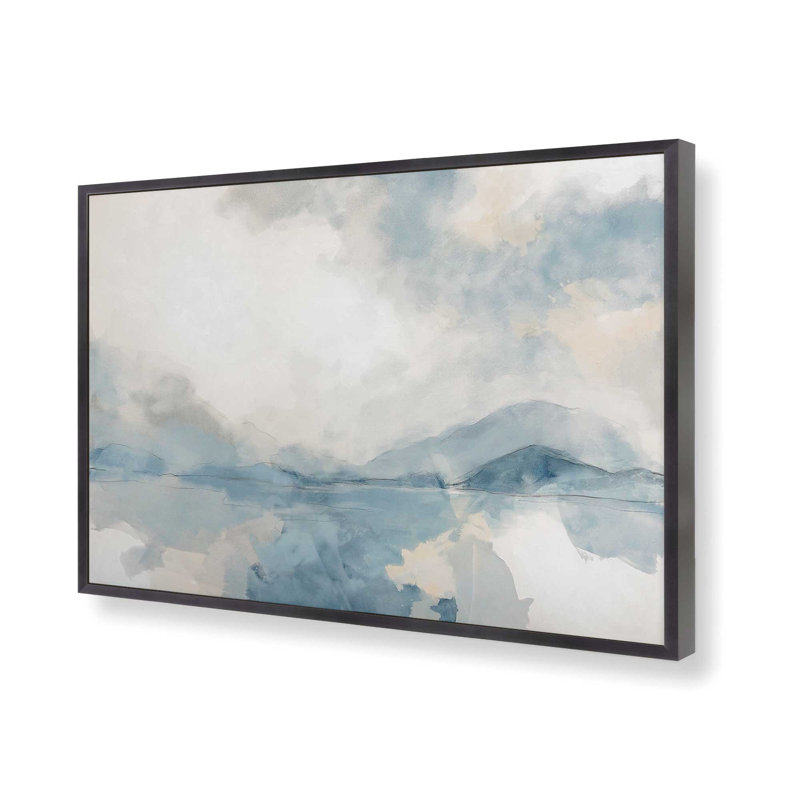 Misty Blue Reflections Print, 12.25" H x 15.25" W, Weathered Zinc