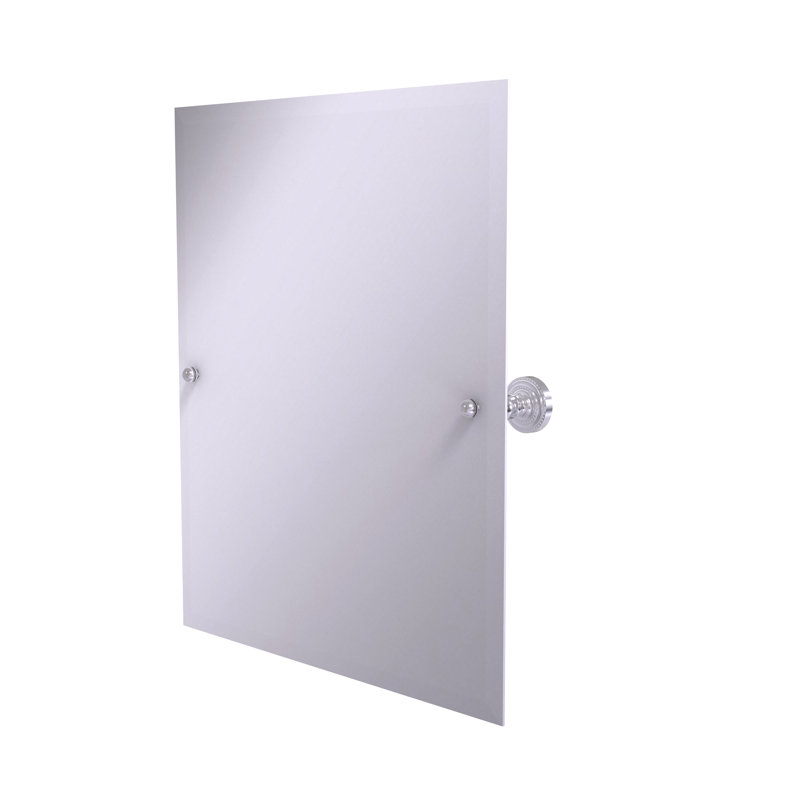 Miroir rectangulaire inclinable 21 "x 26" Dottingham, Chrome satiné, 21" H x 26" W