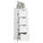 Bathroom Floor Cabinet with 4 Drawers, Freestanding Wooden Storage Organizer for Bathroom, Hallway or Living Room, Narrow White Side Cabinet with Space-Saving Vertical Design, White