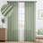 Cotton Linen Blended Light Filtering Curtain,Back Tab Hooks  Drapes (Set of 2,With Hooks)-49156120-49156133